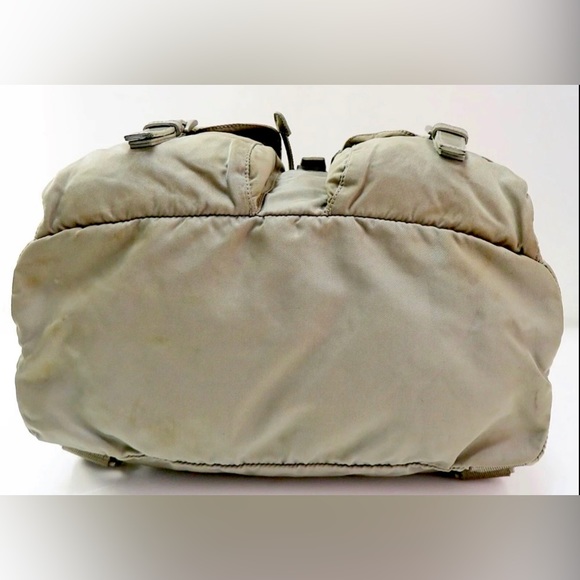 Authentic PRADA Gray Nylon and Leather Backpack Bag Purse - Picture 8 of 16